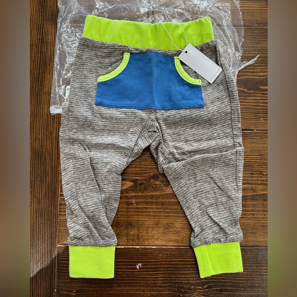 Vibrant Kids Jogger Pants with Blue Pocket